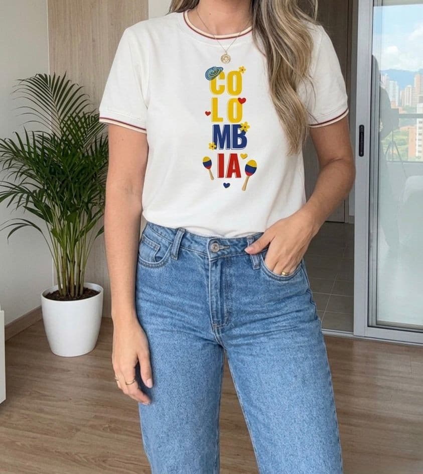 Colombia Maracas-Edición cuello rib